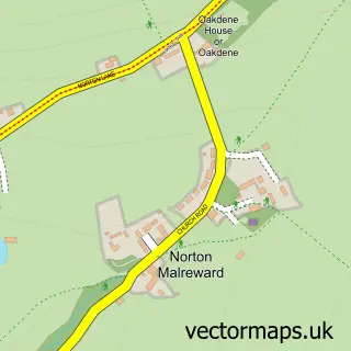 Street map sample of Norton Malreward, Somerset