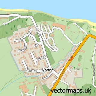 Street map sample of Norton, Isle of Wight