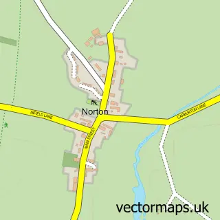 Street map sample of Norton, Nottinghamshire