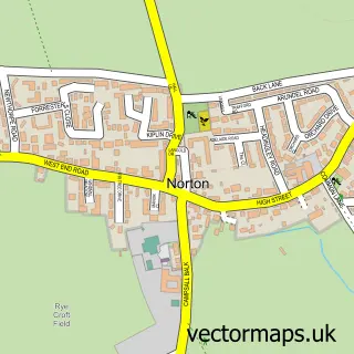 Street map sample of Norton, South Yorkshire