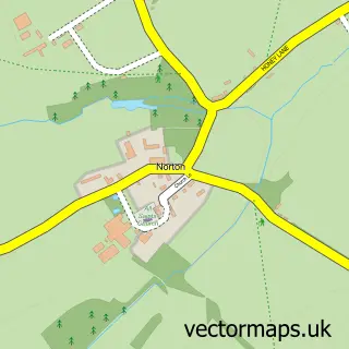 Street map sample of Norton, Wiltshire