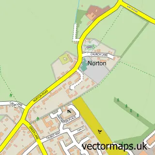 Street map sample of Norton, Hertfordshire