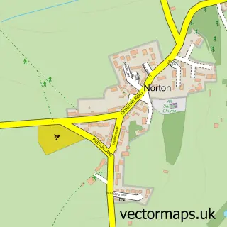 Street map sample of Norton, Northamptonshire