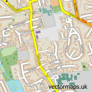 Street map sample of Norton-on-Derwent, North Yorkshire