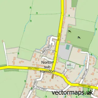 Street map sample of Norton-sub-Hamdon, Somerset