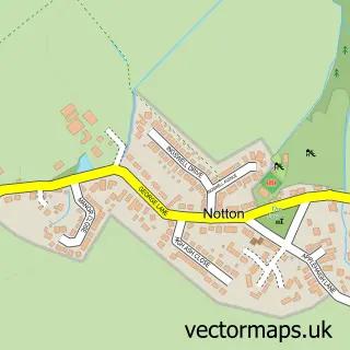 Street map sample of Notton, West Yorkshire