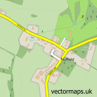 Street map sample of Nuffield, Oxfordshire