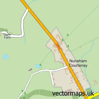 Street map sample of Nuneham Courtenay, Oxfordshire