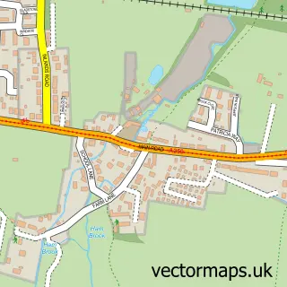 Street map sample of Nutbourne, West Sussex