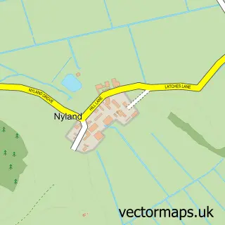 Street map sample of Nyland, Somerset
