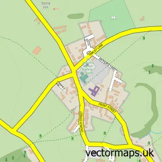 Street map sample of Nympsfield, Gloucestershire