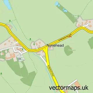 Street map sample of Nynehead, Somerset
