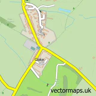Street map sample of Oake, Somerset