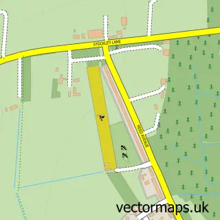 Street map sample of Oakenshaw, Durham
