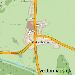 Street map sample of Oakerthorpe, Derbyshire