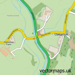 Street map sample of Oakgrove, Cheshire