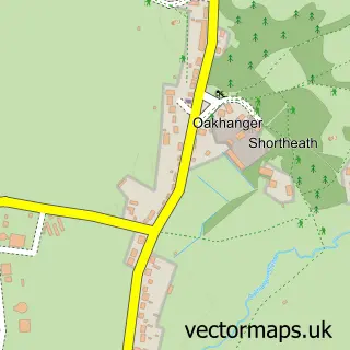 Street map sample of Oakhanger, Hampshire