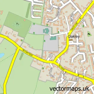 Street map sample of Oakley, Hampshire
