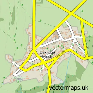 Street map sample of Oakridge Lynch, Gloucestershire