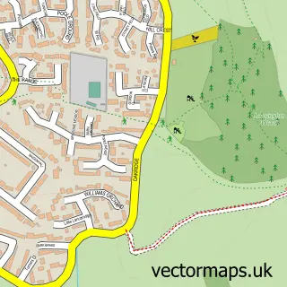 Street map sample of Oakridge, Gloucestershire