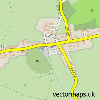 Street map sample of Oaksey, Wiltshire