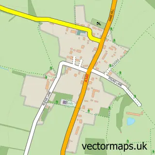 Street map sample of Oare, Wiltshire