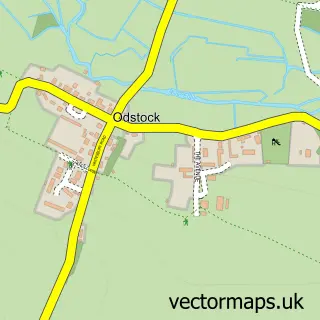 Street map sample of Odstock, Wiltshire