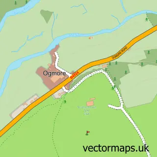 Street map sample of Ogmore, South Glamorgan