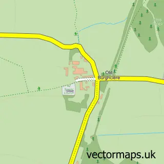 Street map sample of Old Burghclere, Hampshire