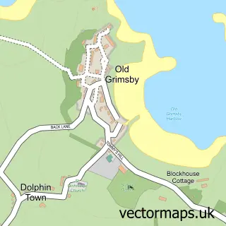 Street map sample of Old Grimsby, Cornwall