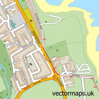 Street map sample of Old Hartley, Northumberland
