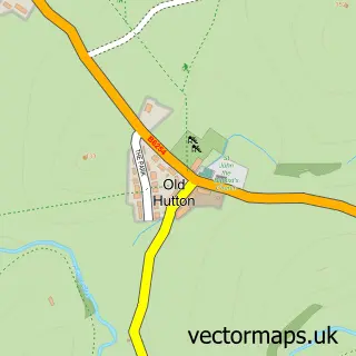Street map sample of Old Hutton, Cumbria
