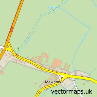 Street map sample of Old Mawbray, Cumbria