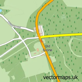 Street map sample of Old Scone, Perth and Kinross