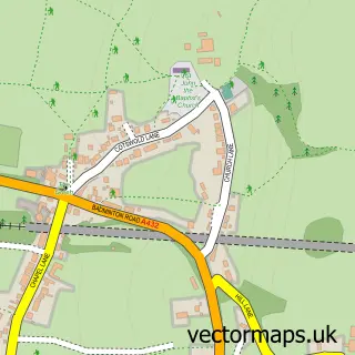 Street map sample of Old Sodbury, Gloucestershire