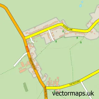 Street map sample of Old Somerby, Lincolnshire