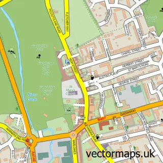 Street map sample of Old Town, Hertfordshire