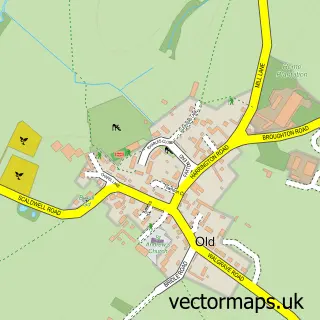 Street map sample of Old, Northamptonshire