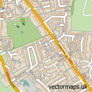 Street map sample of Old Windsor, Berkshire