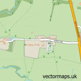 Street map sample of Old Wivelsfield, East Sussex
