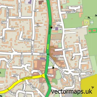 Street map sample of Olney, Buckinghamshire