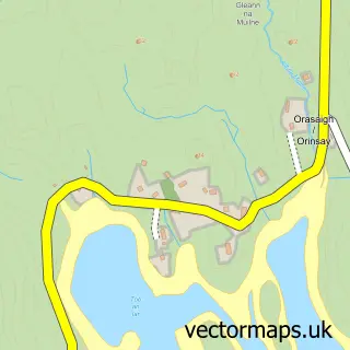 Street map sample of Orasaigh, Western Isles