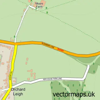 Street map sample of Orchard Leigh, Buckinghamshire
