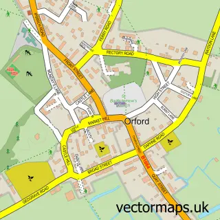 Street map sample of Orford, Suffolk