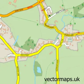Street map sample of Osgathorpe, Leicestershire