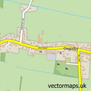 Street map sample of Osgodby, Lincolnshire
