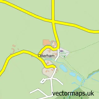 Street map sample of Otterham, Cornwall