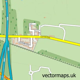 Street map sample of Oudenarde, Perth and Kinross