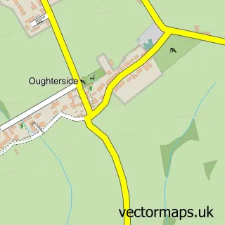 Street map sample of Oughterside, Cumbria