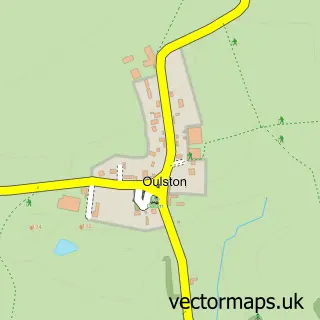 Street map sample of Oulston, North Yorkshire